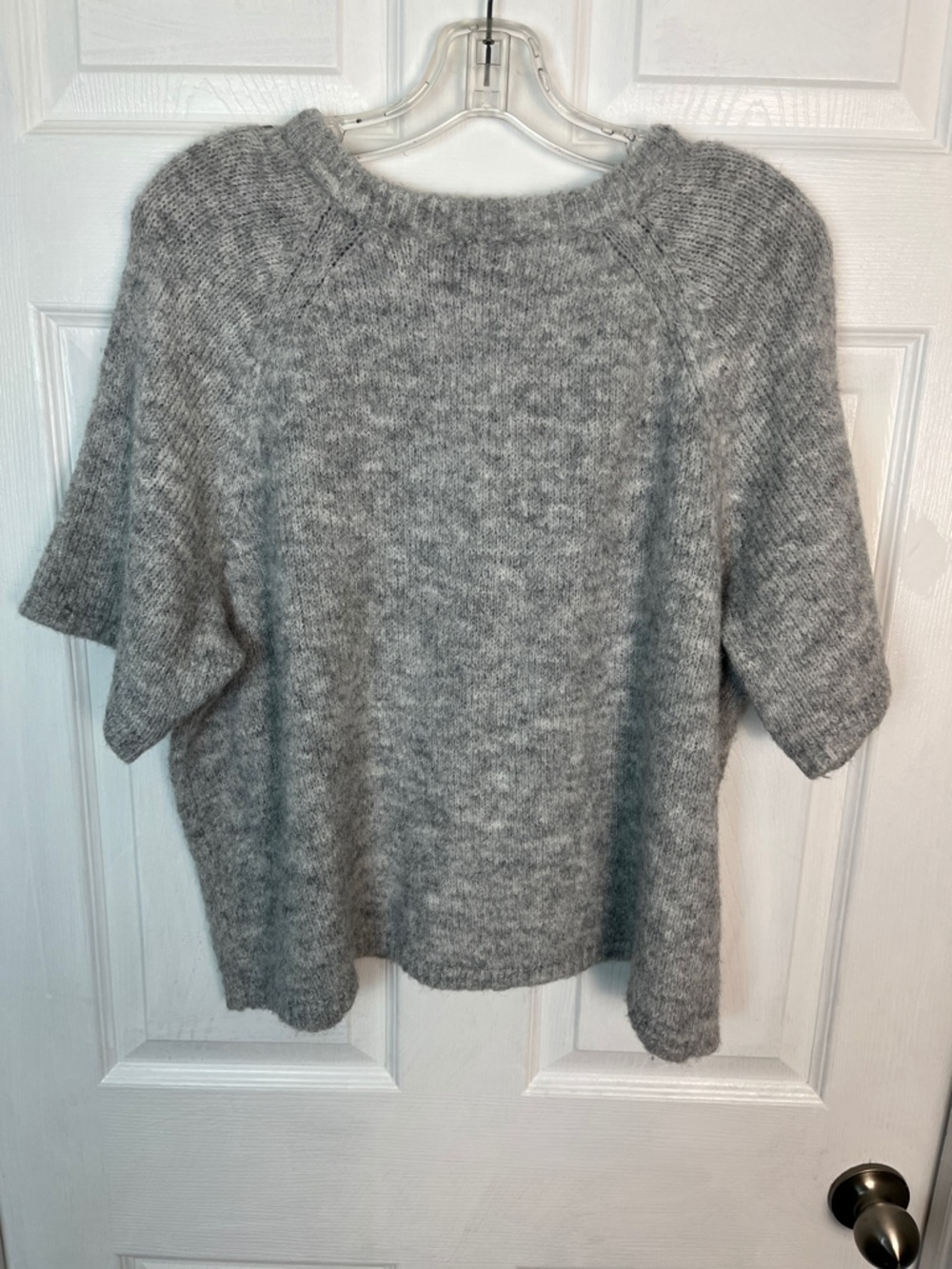 Reitmans Super Soft Crop Short Sleeve Sweater Greys  Size XL